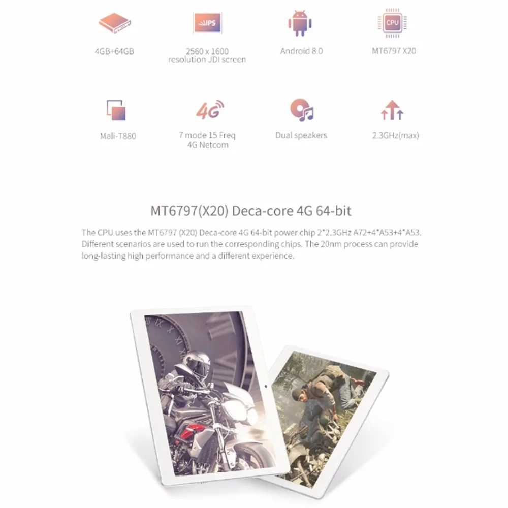 ALLDOCUBE M5 T1006 4G планшеты для телефонных звонков 10,1 дюймов 4 Гб ОЗУ 64 Гб ПЗУ 6600 мАч Android 8,0 MTK X20(MT6797) Deca Core 2560x1600