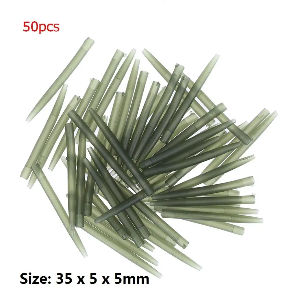 Type C 50pcs 20 шт.-80 шт. TPR терминал 35 мм-75 мм анти-спутывание рукава соединяются с рыболовными крючками Карп рыболовные снасти коробки Pesca Iscas инструменты - Цвет: Type C 50pcs