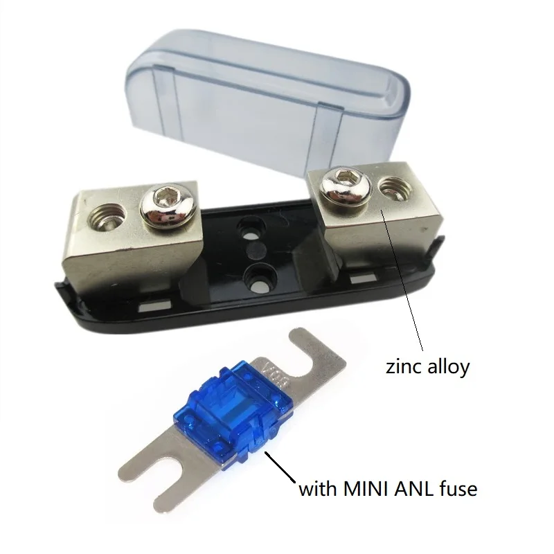 

Good Quality Car Audio Amplifier Bolt-on Fuse Mini ANL Fuse Holder with Fuse 20A 30A 40A 50A 60A 80A 100A 125A