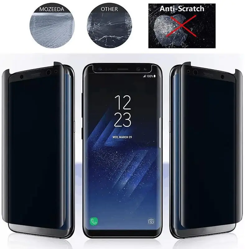 30 шт изогнутое закаленное стекло для защиты экрана Samsung S8 S9 Plus Note 8 S7 edge с розничной
