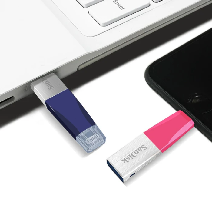 Флеш-накопитель sandisk iXPAND, USB 3,0, 32 ГБ, 64 ГБ, молния, металлическая ручка, u-диск для IOS 8,2, карта памяти, 128 ГБ, для iPhone, iPAD