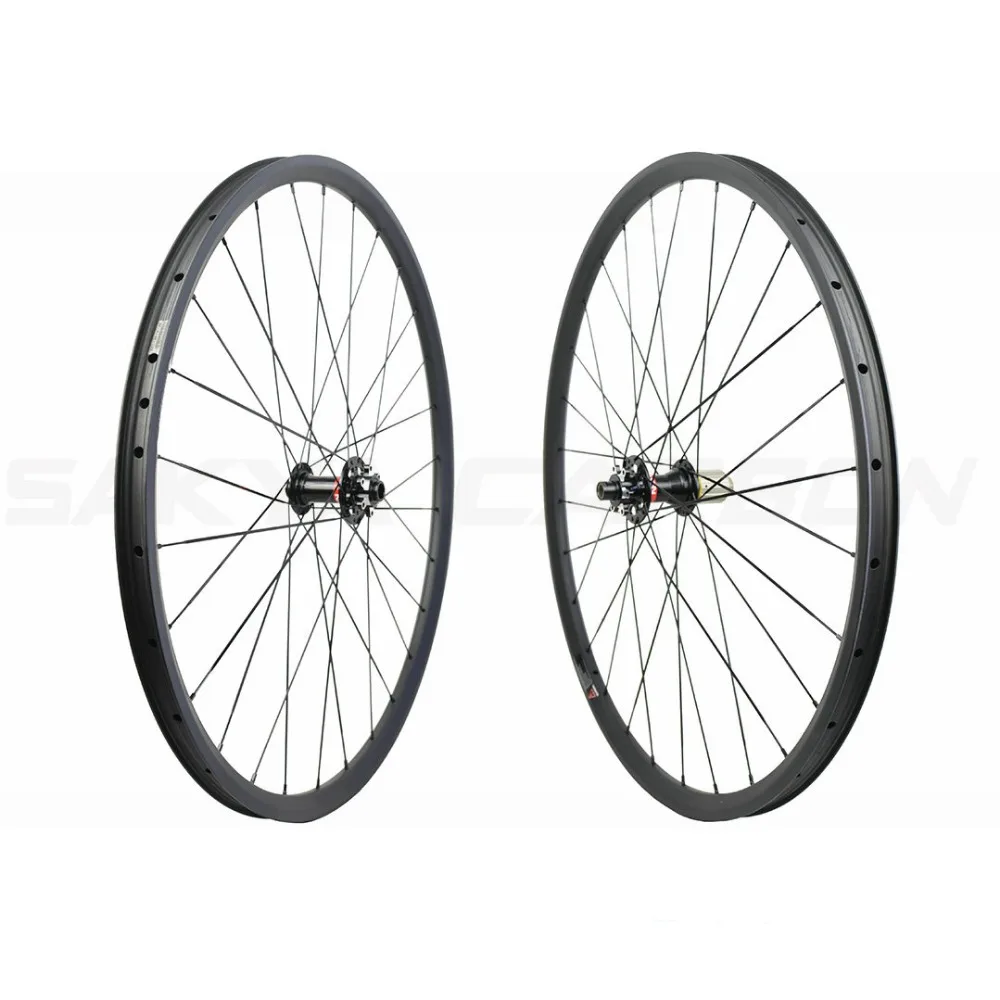 MTB AM Углеродные колеса 29er Углеродные колеса глубокие 25 мм шириной 30 мм с novatec или Powerway mtb ступицы