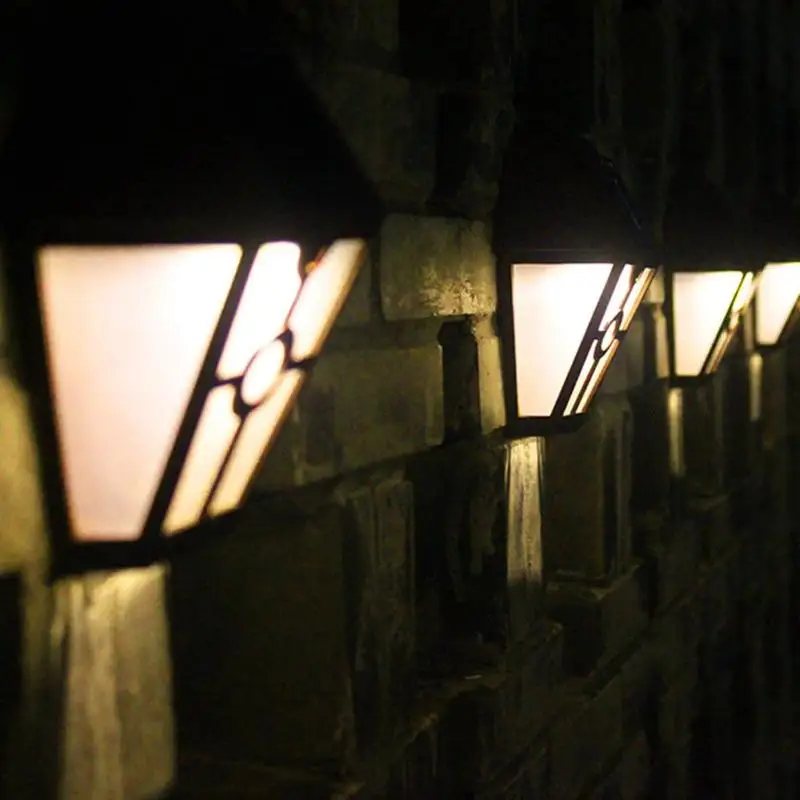 Ретро 2LED Солнечная настенная лампа наружный водонепроницаемый садовый забор