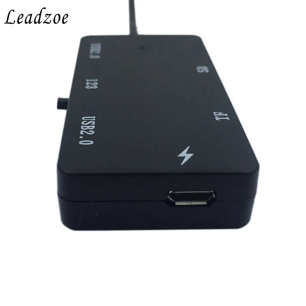 Leadzoe Micro USB OTG зарядный концентратор SD TF кард-ридер Кабель-адаптер с переключателем
