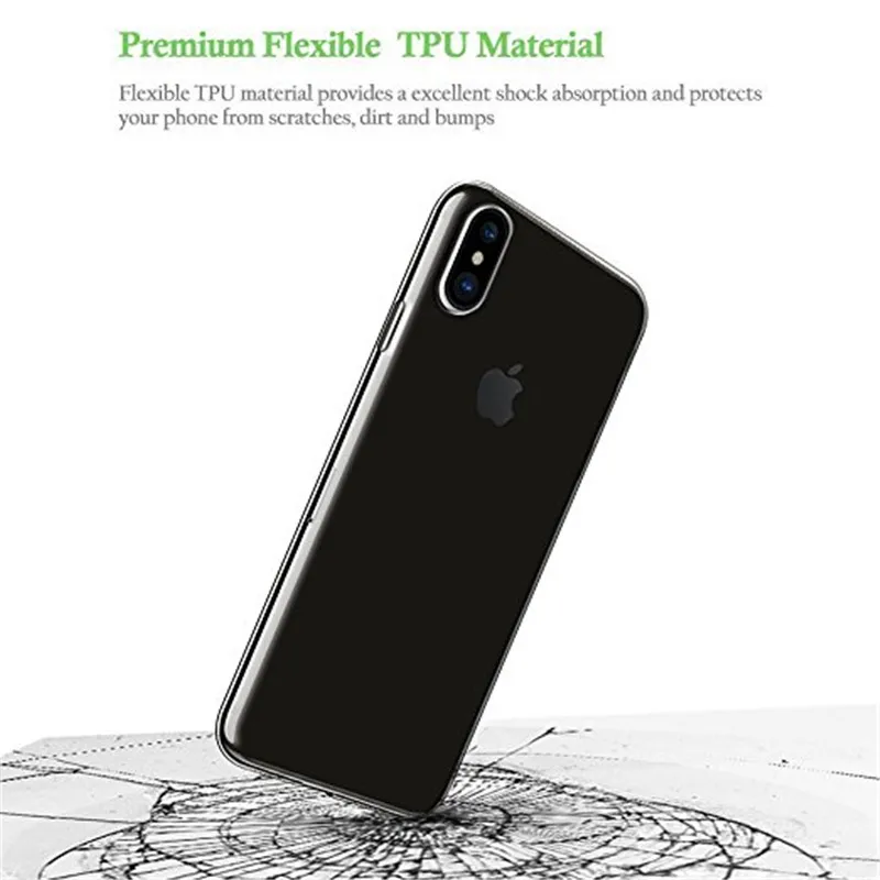 Прозрачный мягкий гибкий чехол из ТПУ для Apple iPhone 11 Pro Max X 8 7 6s 6 Plus 5 5S 5c SE 4 4S Ультра