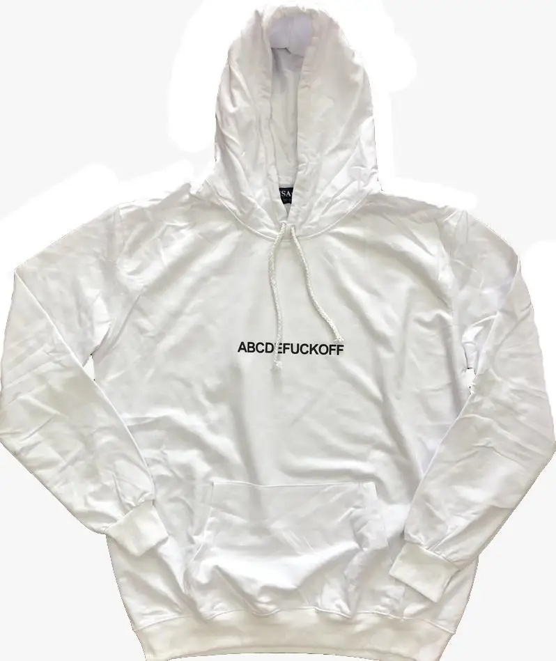 White-black txt Abcdebuckoff Женская толстовка с капюшоном tumblr, толстовка с забавным буквенным принтом, толстовки, джемпер с графическим принтом, модная одежда, верхняя одежда - Цвет: White-black txt