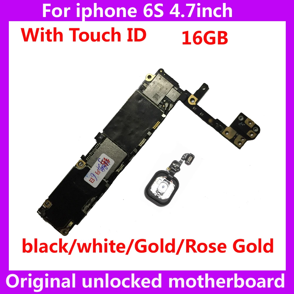 100% оригинальная материнская плата 16 Гб для iphone 6 S разблокированная чистая iCloud
