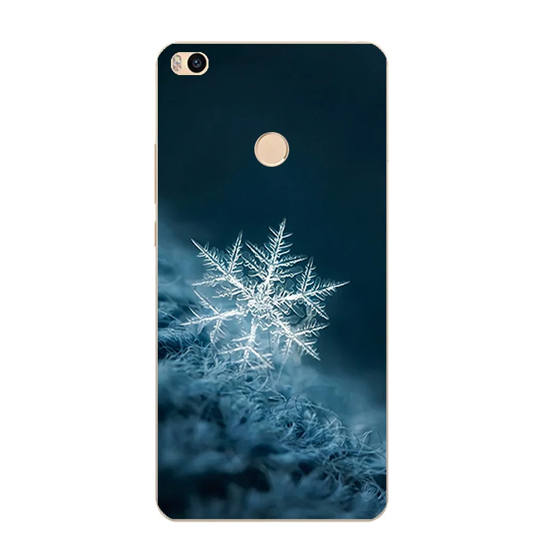 6.44&quot For Xiaomi MAX MAX2 Silicone Phone Case for MIX Shell Thin Mi6 6Plus TPU Bumper Back Cover White Snow Pattern | Мобильные