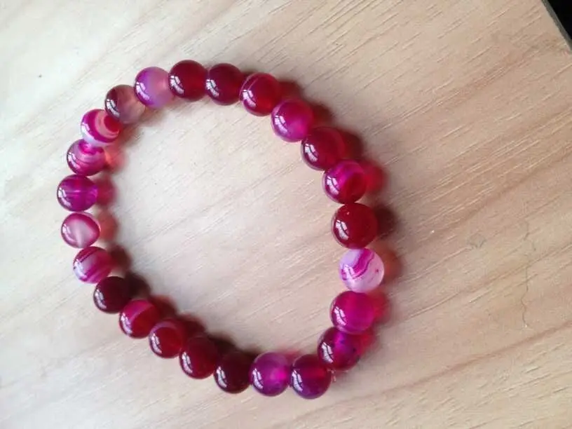 /BEAUTIFUL 8mm Pink BEADS BRACELET WITH SILVER BUDDHA - HEALING / REIKI 28% | Украшения и аксессуары