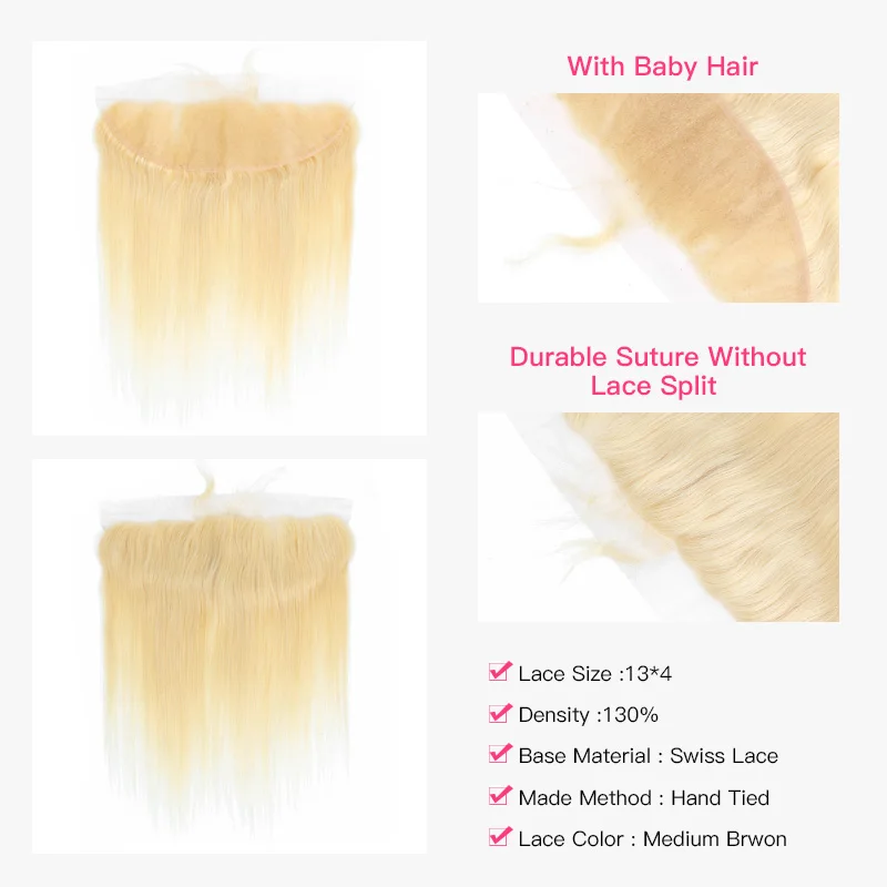 Медовый светлый 613 цвет Remy бразильские волосы плетение прямые человеческие 2/3/4