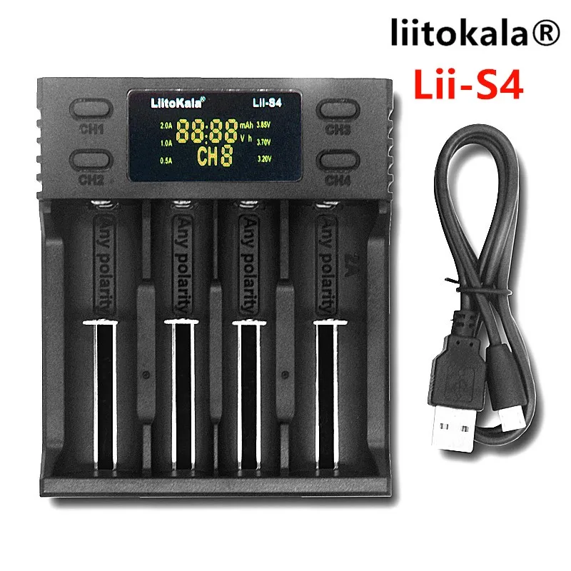 LiitoKala Carregador ЖК-дисплей 3 7 В 18650 18350 18500 16340 21700 20700 14500 26650 1 2 AAA | Электроника