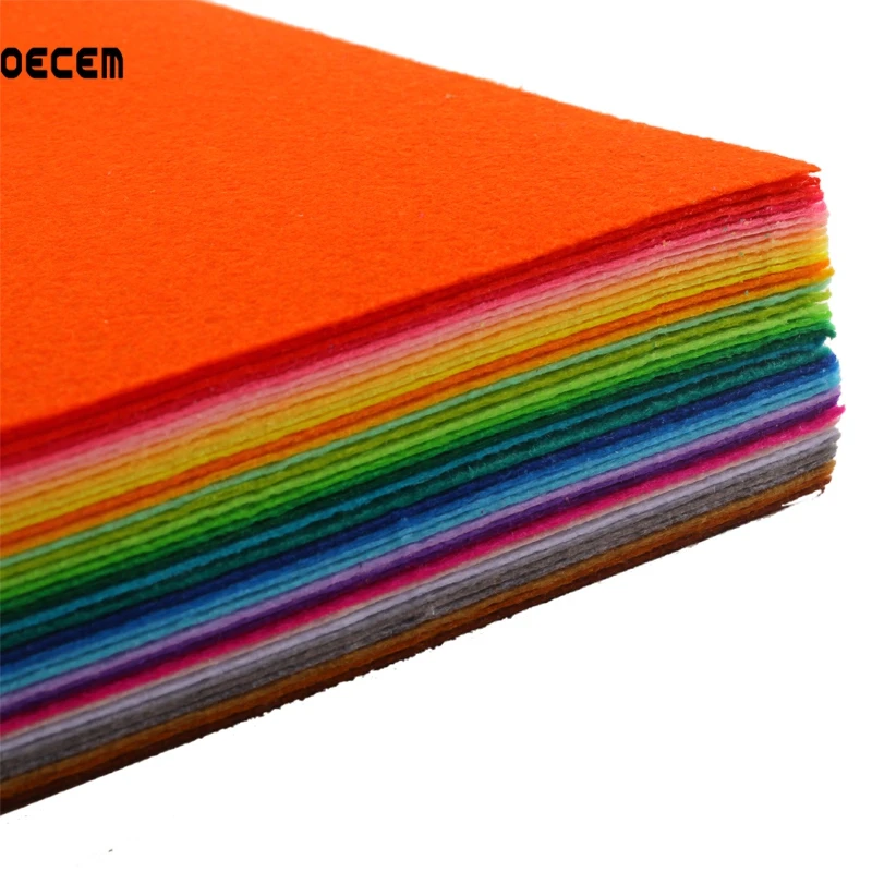 30X30CM 40 Colors Mixed Polyester Felt Fabric Bundle Sewing Nonwoven 1 MM Thickness For DIY Handmade Crafts Kids Toy|thick felt fabric|thick