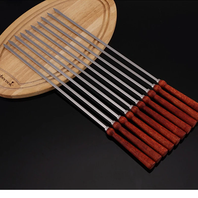 10 шт. шпажки из нержавеющей стали 16 9 дюйма (43 см)|barbecue skewers|stainless steel bbq skewersgrill skewer |