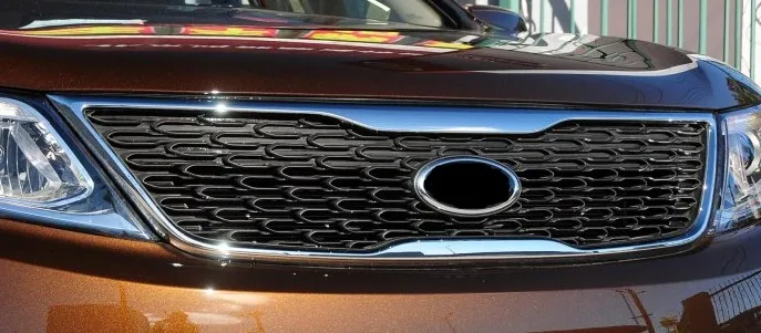 

Для Kia Sorento 2013 ABS передняя под Центр решетка радиатора Отделка 1 шт.
