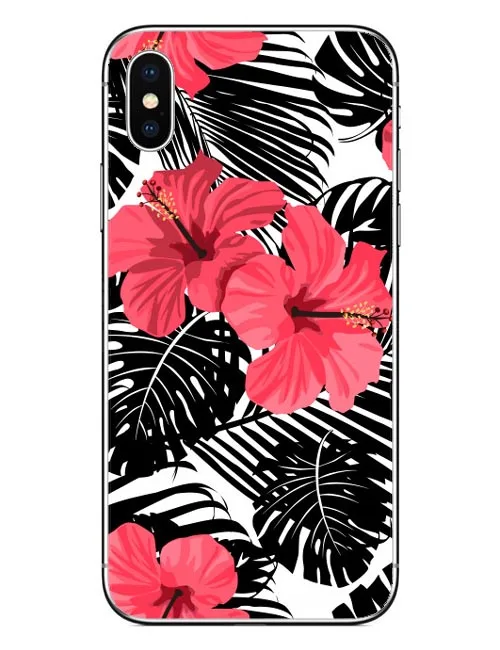 Жесткие чехлы для iPhone 5 5S SE 6 6S Plus 7 XR XS MAX 8 X 10 с изображением фламинго и тропических