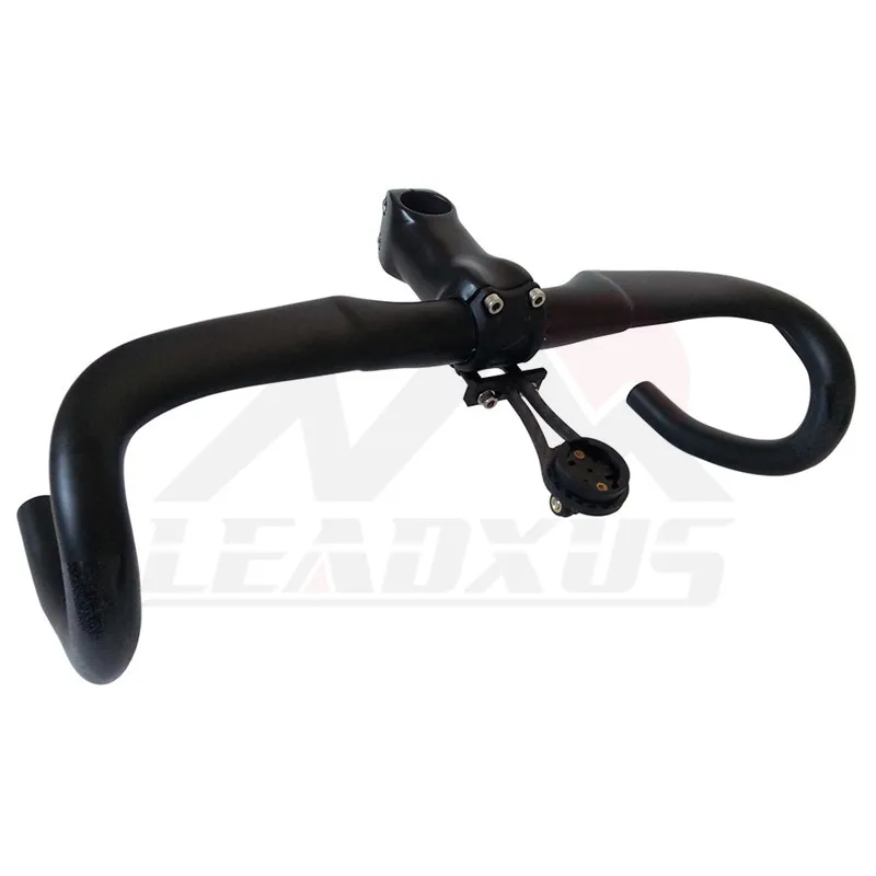 LEADXUS ZHB05 карбоновая, для шоссейного прогулочного велосипеда руль для велосипеда дорожный карбоновый руль+ 6/17 градусов карбоновый стержень+ для Garmin/Bryton/Cateye Mount