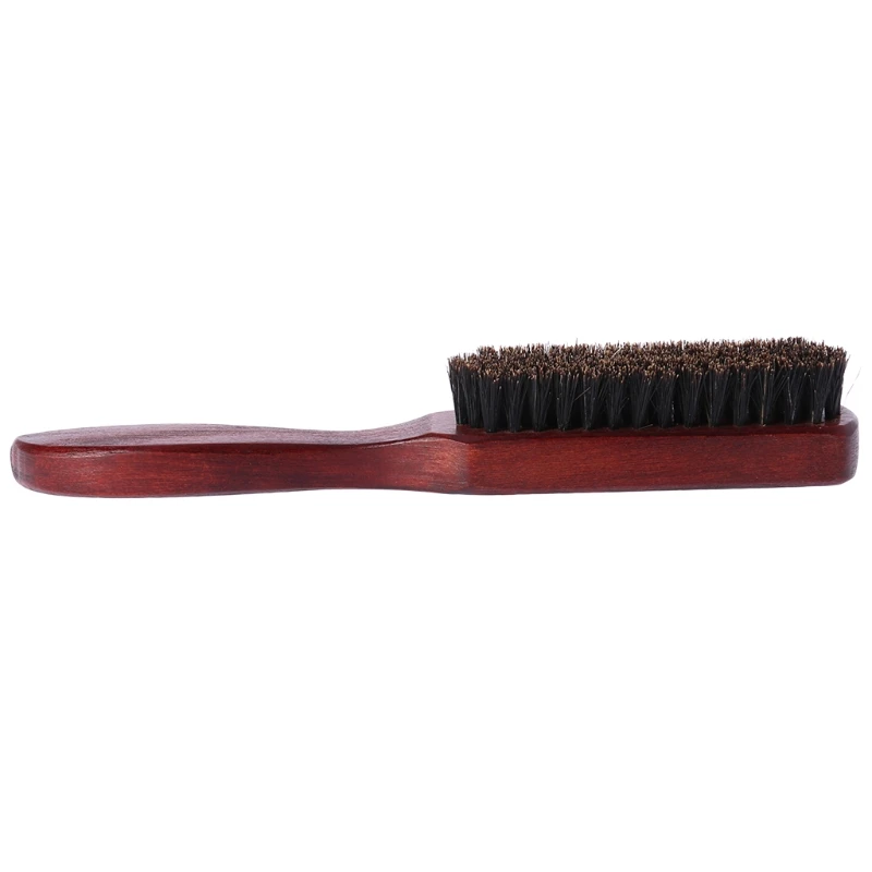 Hair Brush Wood Handle Boar Bristle Beard Comb Styling Detangling Straightening