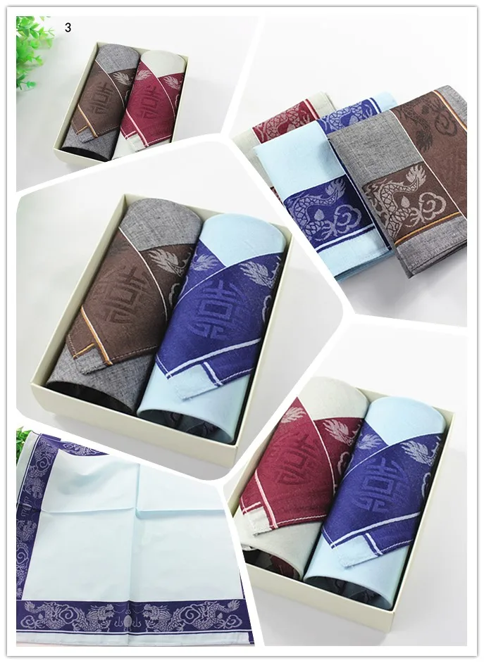 Мужской платок с драконом тканый хлопок 100% Hankies модная Подарочная коробка размер