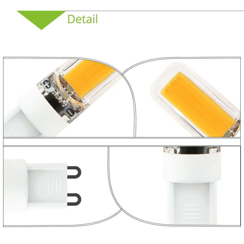 Светодиодная лампа E14 G9 G4 COB белый/теплый белый AC 220V лампада LED PC крышка 3W лампочки