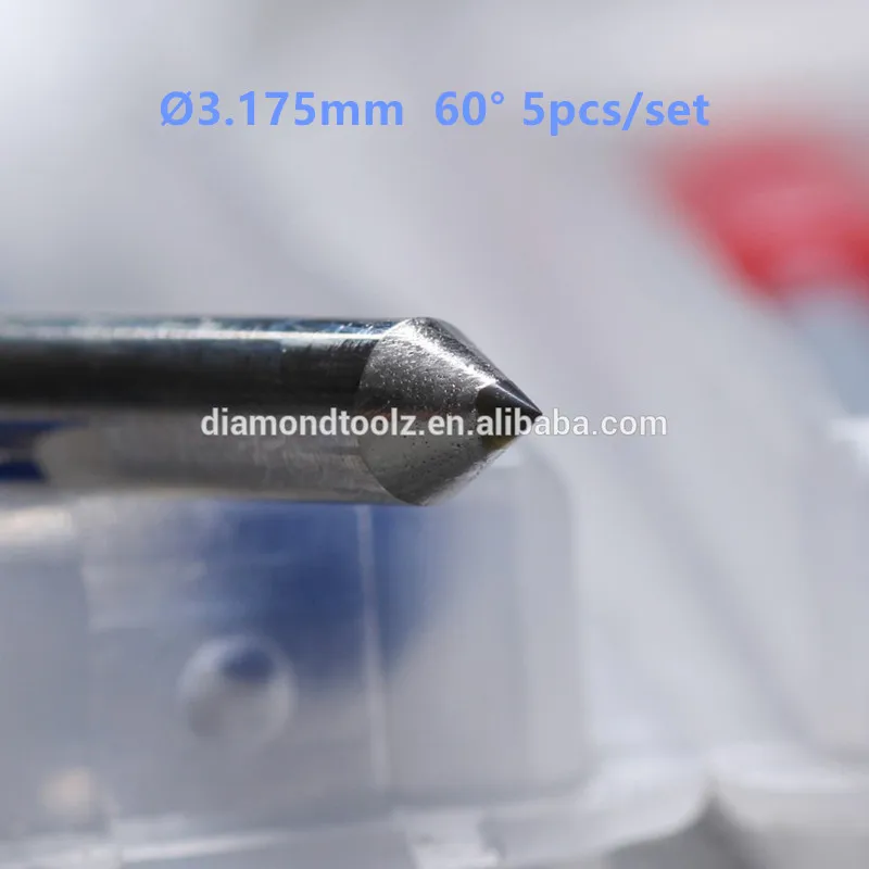 Talentool Free Shipping 5pcs/set Diamond Drag Engraving Bit with 60 degree Dia 3.175mm for cnc machine | Инструменты
