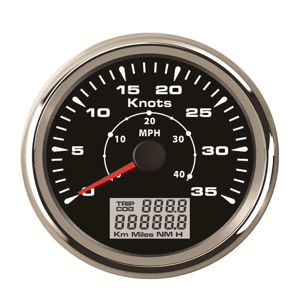 

85mm GPS Speedometer Odometer 35Knots Marine GPS Speed Gauge 40MPH Speed Indicators with Backlight fit Boat Car Waterproof