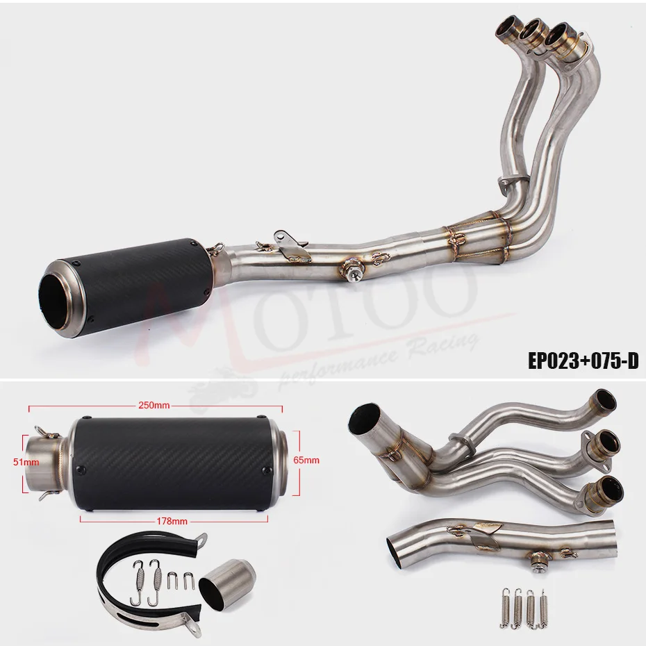 Моту Мотоцикл углеродного волокна Выхлопной системы глушитель Конец трубы