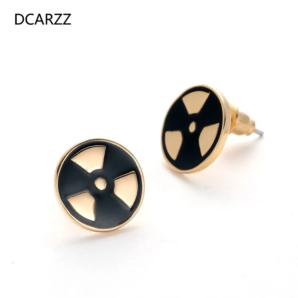 DCARZZ модные серьги для девочек ядерного излучения модная золотая серьга шпильки