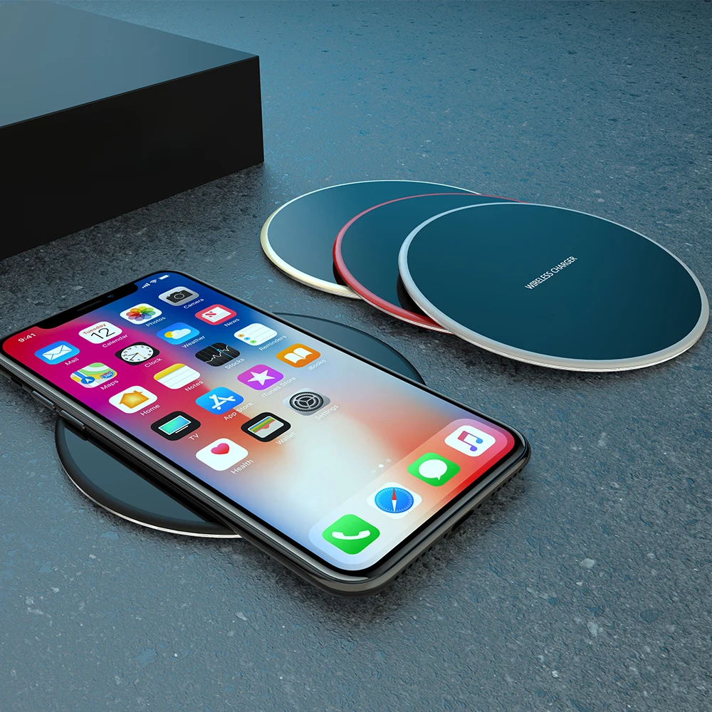 Оригинальное портативное беспроводное зарядное устройство для iPhone X 8 Plus Galaxy Note S9