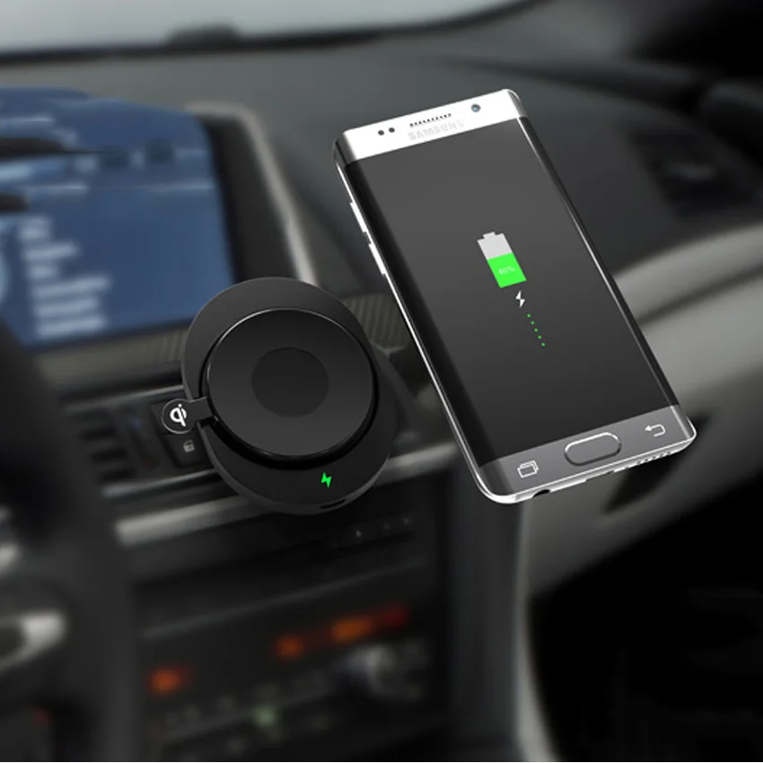 Vacuum Car phone holder QI Wireless charger for iphone x xs max 8 samsung s9 s8 s7 note9 fast charging support telephone voiture | Мобильные