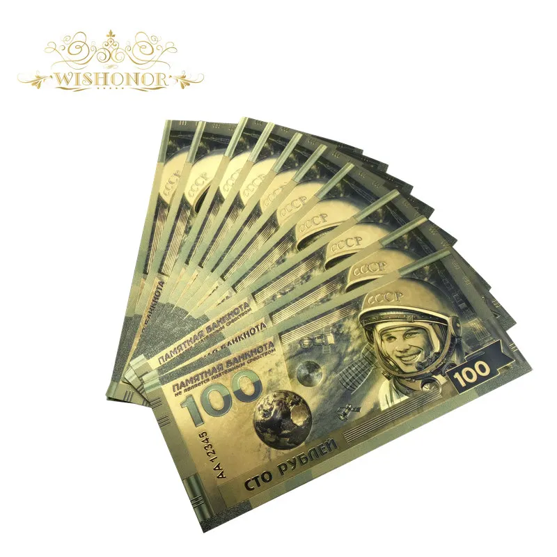 10 шт./лот горячая Распродажа для России космические банкноты 100 рублей в 24