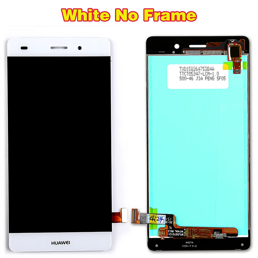 White Without Frame Huawei P8 Lite ALE-L21 5,0 дюймов ЖК-дисплей кодирующий преобразователь сенсорного экрана в сборе 1280*720 рамка с бесплатными инструментами и закаленным стеклом - Цвет: White Without Frame