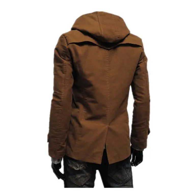 

Dropshipping men jacket Wool Slim Fit Double Row Button Collar Outerwear Warm Man Casual Special offer fashion large size Coat