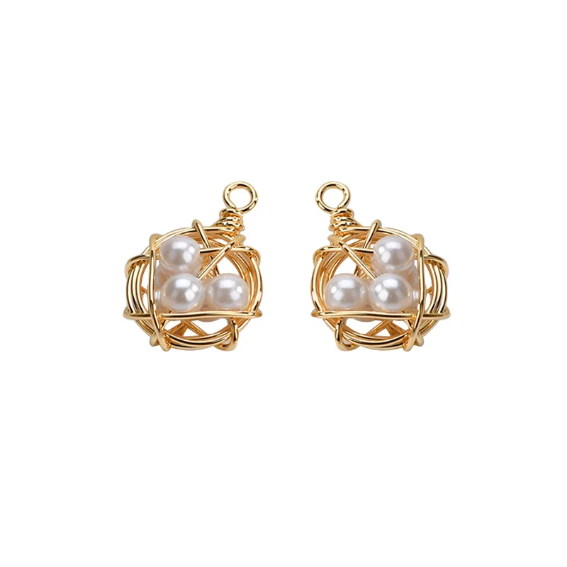 10 шт./Лот Декоративные бусины ручной работы обмотка неправильной формы медный