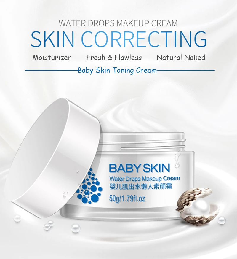 BIOAQUA Baby Skin Whitening Face Cream Long Lasting Moisturizer Oil Control Perfect Cover Pores Acne Nude MakeUp Base Foundation | Красота и