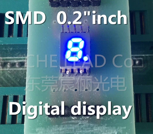 20 шт. белый 0 2 &quotв дюймовом SMD СВЕТОДИОДНЫЙ ном дисплее дюйма 7 сегментов 1 бит