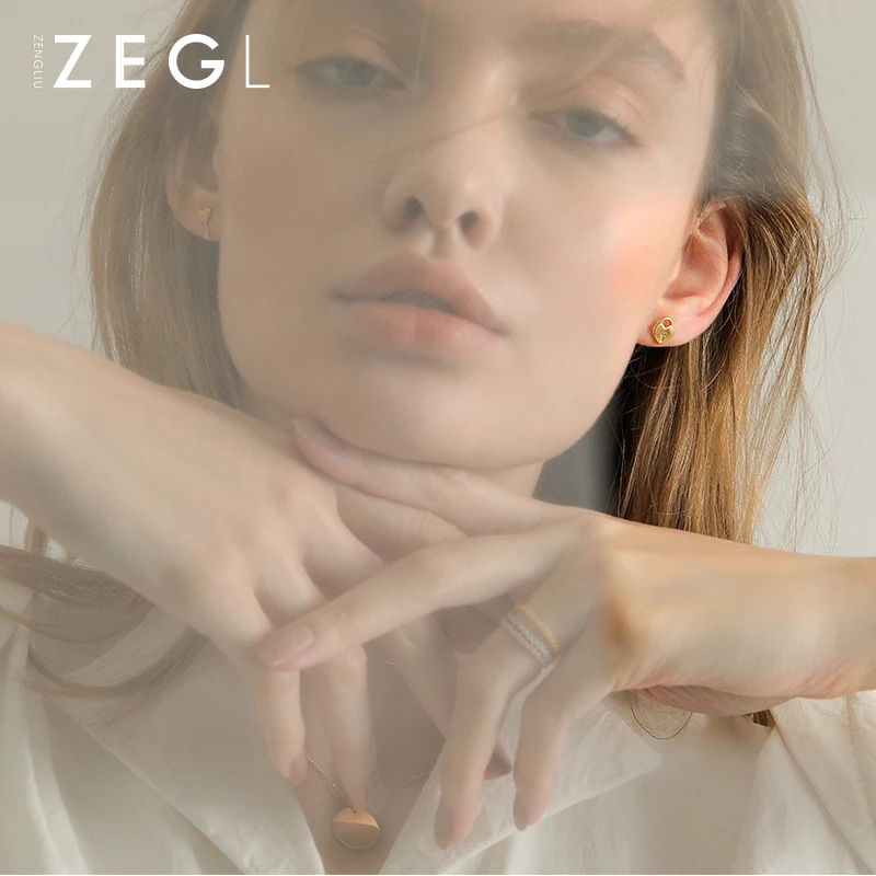 Женское кольцо ZEGL модное из розового золота изысканное нержавеющей стали |