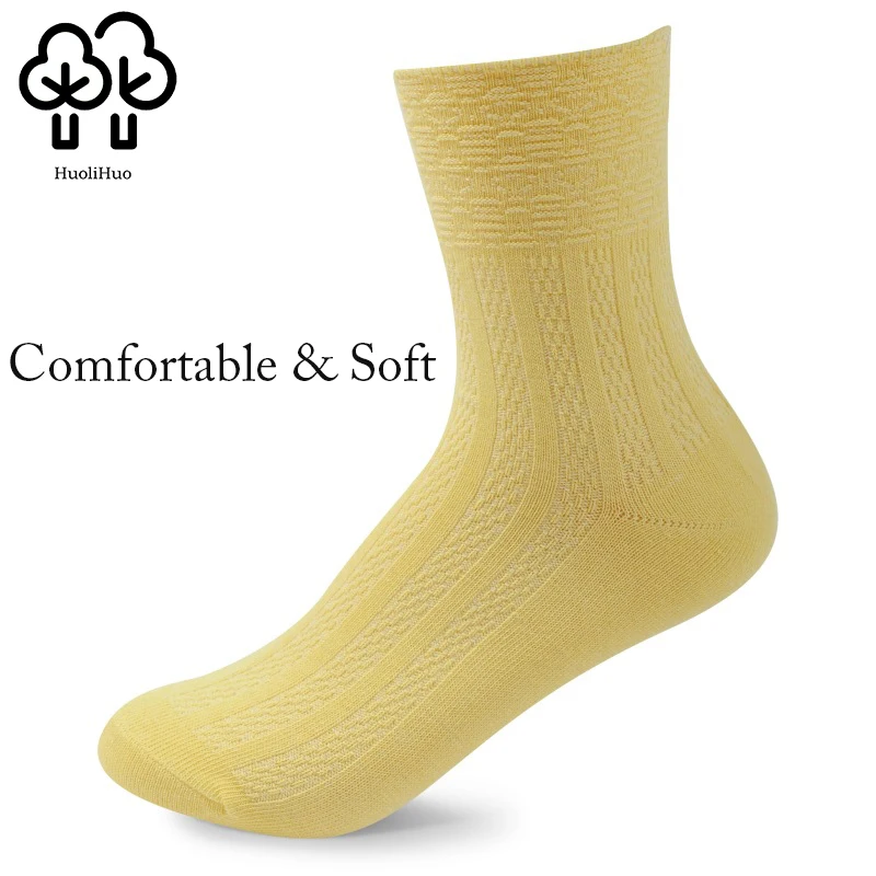 Новые модные женские Мягкие хлопковые носки одноцветные для женщин 5 пар/лот