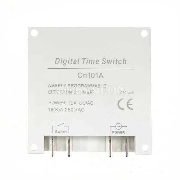 DHL 20 шт. CN101A AC 12v 24v 110 v 220V 16A цифровой таймер программируемый на неделю электронный