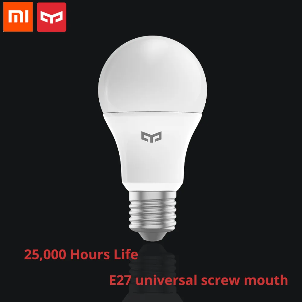 Xiaomi Yeelight светодиодный светильник Холодный белый 25000 часов жизни 5 Вт 7 Вт 9 Вт 6500 К E27 лампа 220 В для потолочной лампы/настольная лампа