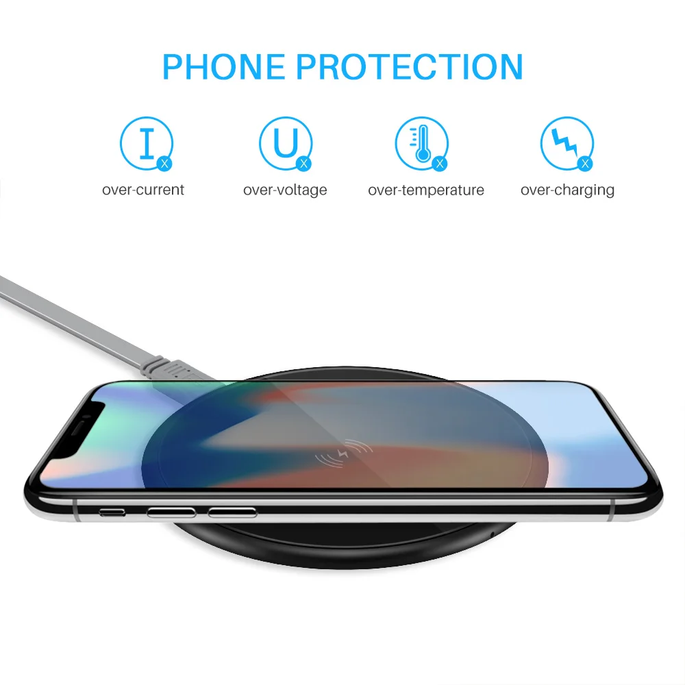 Настольное Беспроводное зарядное устройство для iPhone X 8 8Plus быстрая Подставка