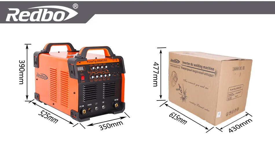 Сварочный аппарат REDBO TIG-200P AC/DC mos Intenter TIG