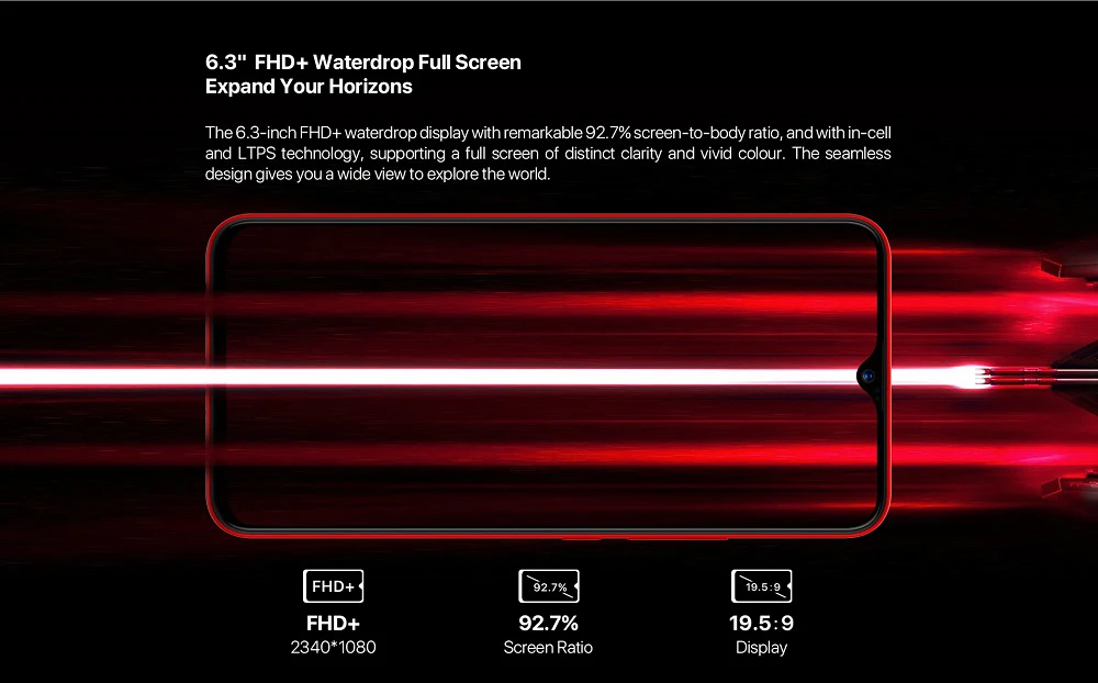 UMIDIGI F1 Play 6,3 ''Android 9,0 4G смартфон Helio P60, четыре ядра, 2,0 ГГц, 6 ГБ ОЗУ, 64 Гб ПЗУ, датчик отпечатков пальцев, мобильный телефон