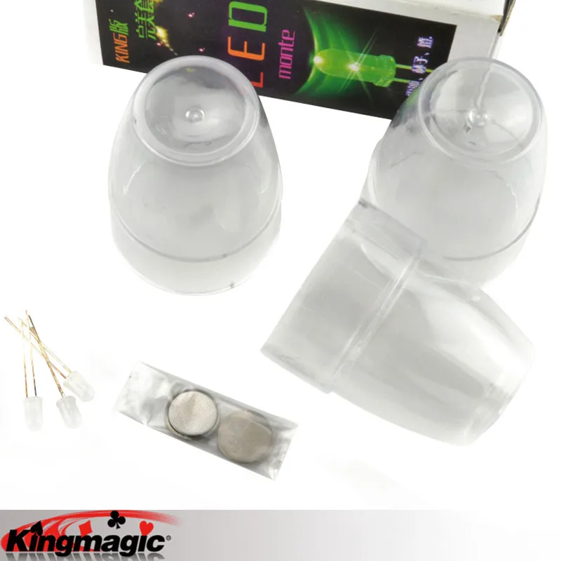 

LED Monte Free Shipping King Magic Tricks Props Toys Email Video To You
