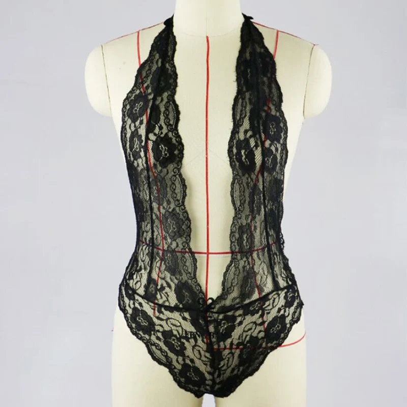 Style 3 Порно Кружева Babydoll женщин сексуальное горячее эротическое боди с открытой промежностью Прозрачное нижнее белье Холтер спинки Тедди белье секс костюм - Цвет: Style 3