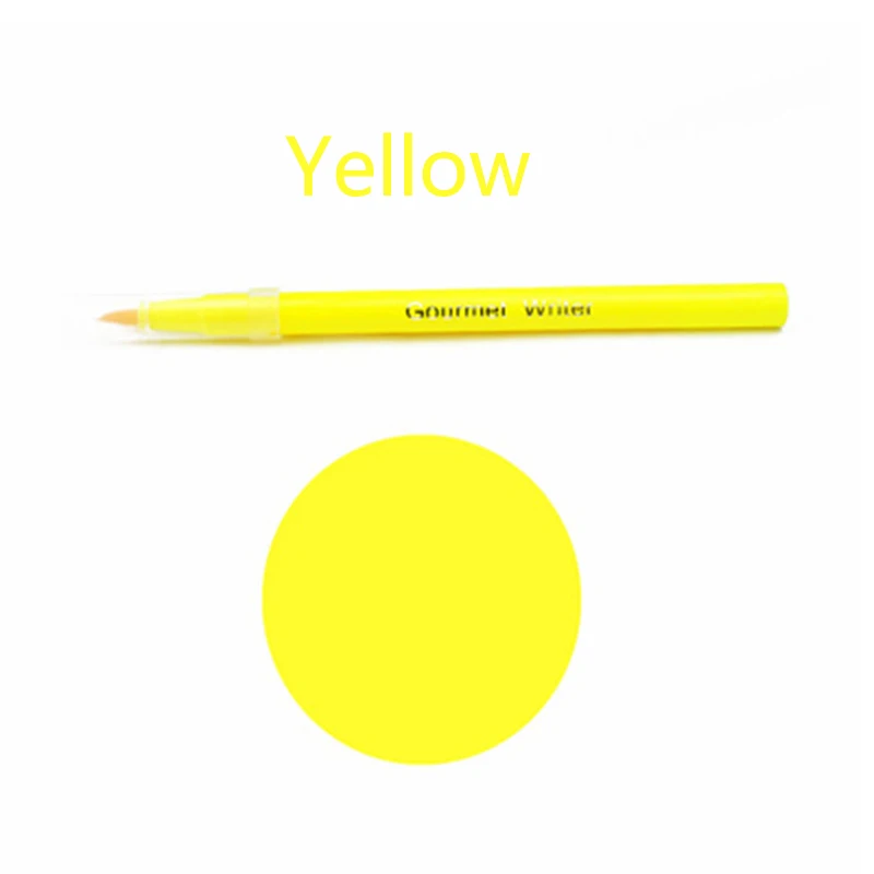 yellow-I Transhome еда цвет ing ручка съедобные цвет ing ручка выпечка печенье, фондан, пирог Живопись Написание цвет ручка торт украшения инструменты - Цвет: yellow-I