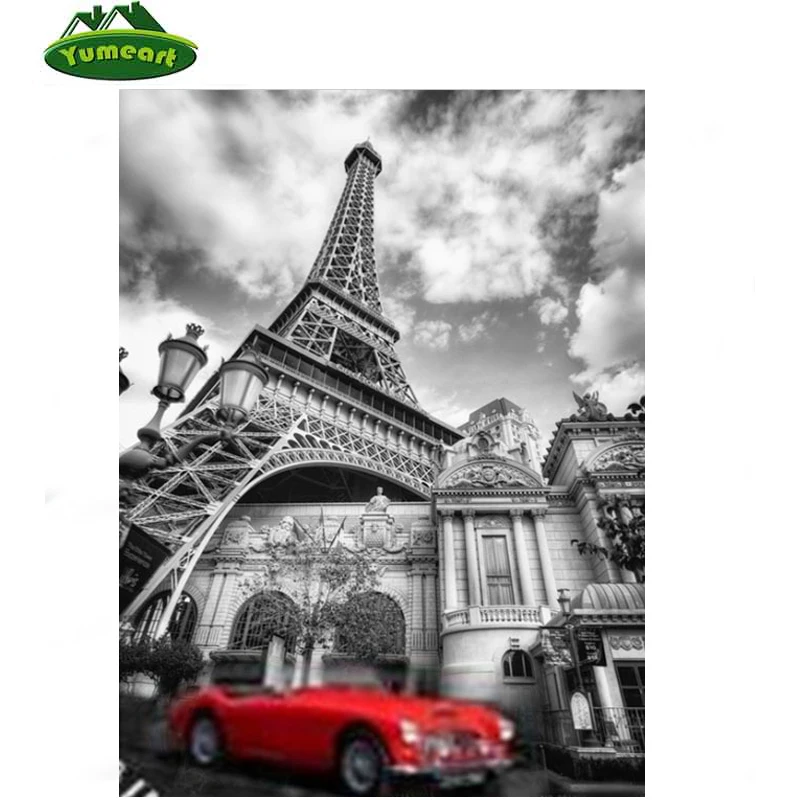 Эйфелева башня фото Рукоделие украшение дома Алмазная Вышивка Лоскутное сделай