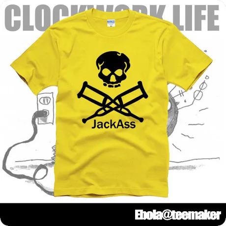 SexeMara new 2017 jackass Dumbass funny show Syringe plus size loose summer sitcom men male man short-sleeve T-shirt |