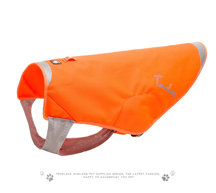 Orange Truelove водонепроницаемая одежда для домашних животных, жилет для собак, тростниковая одежда для больших собак, весенне-летние неоновые желтые/оранжевые куртки - Цвет: Orange