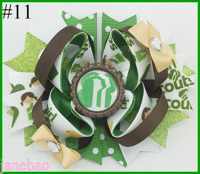 Бесплатная доставка 20 шт. для девочек скаутов бант волос аксессуары печенье