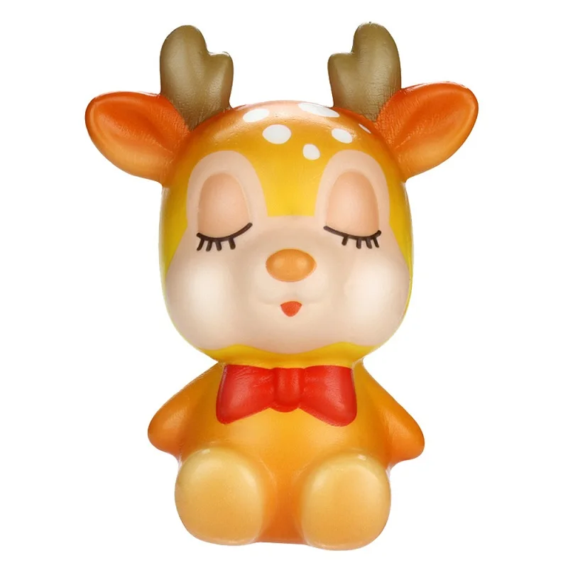 Yellow Kawaii Рождественский олень медленно поднимающийся крем Ароматические игрушки для снятия стресса мягкие игрушки для снятия стресса забавные детские игрушки 12*10 см - Цвет: Yellow